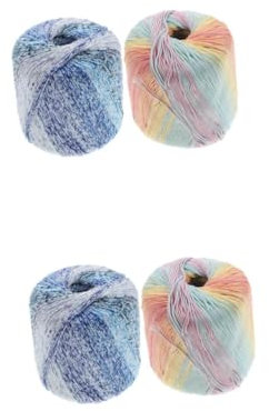 DIYEAH 4pcs DIY Handcrafts Knitting Scarf Materials Cotton Yarn Dk Chunky Yarn Cotton Woolen for Craft Lovers