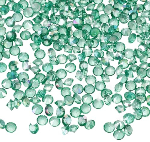 sourcing map 16.800 mini cristalli in acrilico, diamanti finti da spargere sulla tavola per matrimoni, 3 mm, per centrotavola, decorazioni per vasi, perline (verde malachite)
