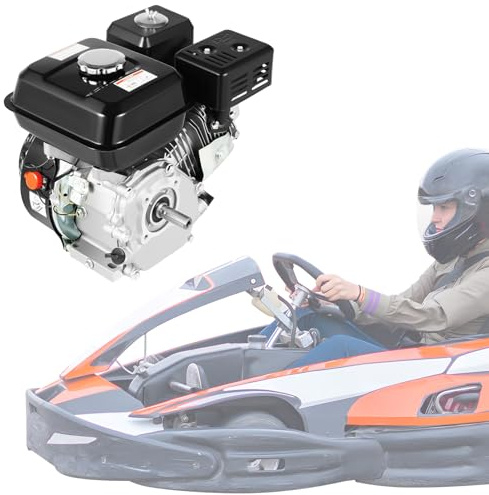Gas Engine 4-Stroke, 6.7HP Petrol Go Kart Replacement, 210CC 3600rpm Engine Motor for Compressor Scarifier Lawnmower Pump Generator Mower, Gasoline Type: 92#, 95#