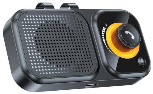 Kit de altavoces Bluetooth 5.4 para coche, manos libres, con clips para parasol, receptor de audio inalámbrico, reducción de ruido, altavoz, reproductor de música MP3