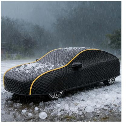 Bâche Voiture Anti-grêle Extérieur pour Toyota Yaris Cross Hybrid 2021-2026,Housse Protection Voiture Bandes Réfléchissantes,Résistant À La Grêle, Au Vent, À La Neige Et Aux UV
