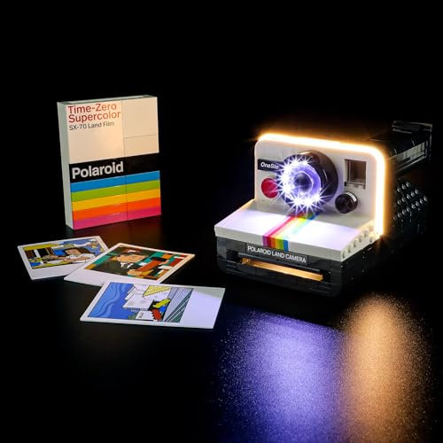 YEABRICKS LED Licht für Lego-21345 Ideas Polaroid OneStep SX-70 Sofortbildkamera Bausteine Modell (Lego Set Nicht enthalten)