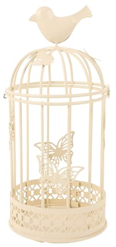 PRETYZOOM Portacandele in stile europeo con gabbia a farfalla decorazione per la casa candeliere portacandele decorativo Tealight grande gabbia per uccelli decorazione gabbia per uccelli portacandele