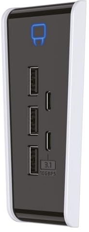 Venom USB-hubb för PS5 Slim – 5-port – inkluderar 3 x USB 2.0 och 2 x USB typ C (PS5)