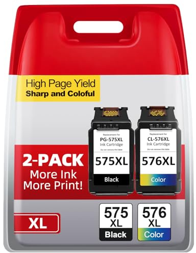 Firstoner PG-575XL CL-576XL Cartuchos de Tinta Multipack, PG-575XL CL-576XL Cartuchos de Impresora de Repuesto para Canon 575 576 Cartuchos para Pixma TS4755i TS3550i TS3551i TS3750i TR4750i TR4751i