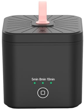 Sarini Limpiador ultrasónico de 45 kHz Limpiador ultrasónico para aparatos dentales Limpiador para aparatos dentales, alineadores, Protectores bucales, Joyas, etc. (Negro)
