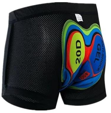 HFGDRH 3D Cycle Shorts, 20D Gel-Cushioned Cycling Shorts Shockproof Underwear For Road Bike MTB Mountain Men's Fully Breathable Cycling(E,XXL)