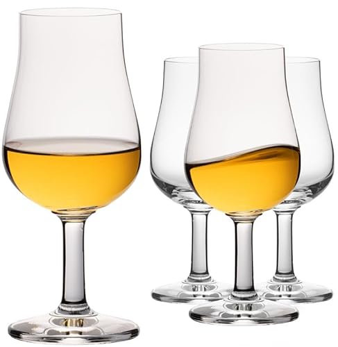 Imperial Nosing Set di 4 bicchieri da cucina per whisky e brandy, 120 ml, in vetro Crystalline, lavabili in lavastoviglie