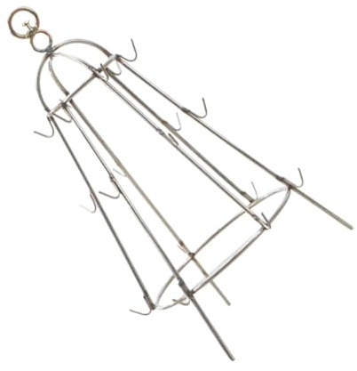 ROMISBABA Support Barbecue Acier Inoxydable avec Crochet Rack Suspendu Pratique pour Cuisson Extérieure et Adapté Camping Pique