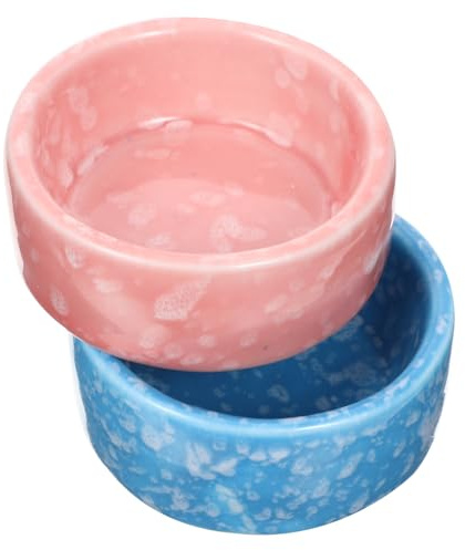 SHINEOFI Lot De 2 Gamelles en Céramique pour Cochons D’Inde Et Hamsters, Bol D’Alimentation Et Bol D’Eau Compacts, Petite Taille, Usage Quotidien pour Petits Animaux De Compagnie