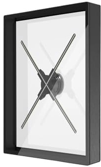 50cm 3D fläkt hologram projektor wifi led skylt holografisk lampa spelare Fjärrkontroll reklam display med lock(Black)
