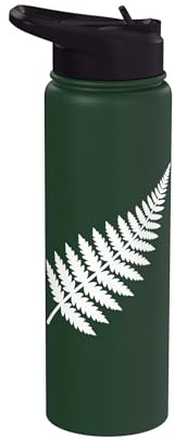 New Zealand Fern NZ Proud Kiwi New Zealander Stainless Steel Insulated Water Bottle