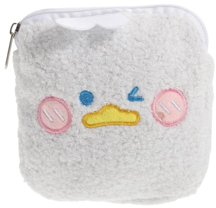 Toyvian Paquet à Serviettes Hygiéniques Pochette de Rangement Créative et Mignonne en Peluche Blanche pour Serviettes et Cosmétiques, Usage Quotidien