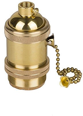 HJXDtech Vintage Lampenfassung E27 mit Pull Kette Schalter für DIY Edison Pendelleuchte Hängelampe Halter Zubehör