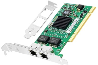 Jeirdus with Intel Chipset 82546 Dual Port Gigabit 8492MT PCI Server Network Card 1000M RJ45 NIC Ethernet Desktop Adapter