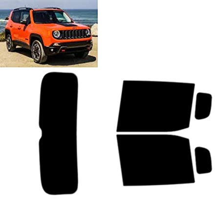 Tintcom.com Passgenaue Tönungsfolie für-Jeep Renegade 5-Türen 2014-... Heck/Seitenscheiben (05% Tiefschwarz)