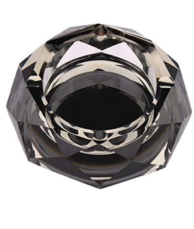 Kepfire Creativo Personalidad Cenicero Estrella Anise Vaso Cristal Negro Plata Cenicero Sala Hotel Moda Oficina Bar Decoración