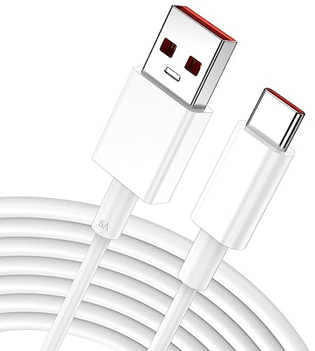 USB C Kabel 120W 6A 3 Meter,Typ C Ladekabel für Xiaomi 17T Pro 15 14T Pro | Typ C Schnellladekabel 65W Turbo-Charge Datenkabel LadeKabel für Mi 15T 17 Ultra 15 Ultra für Redmi Note 15 14Pro Poco X8Pro