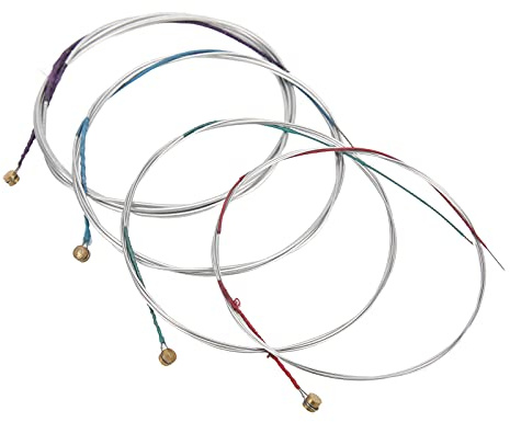 Glomora 4 Pièces Cordes De Violoncelle, Alliage De Cuivre, Nickel Et Zinc, Compatibilité De Taille 4/4, Idéales pour Les Amateurs De Violoncelle Basse