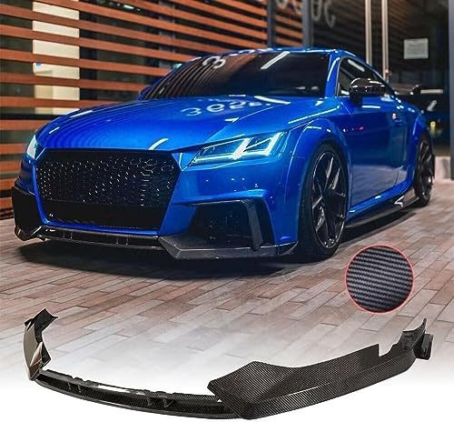 Frontal Alerón Spoiler Labio para Audi TT RS TTRS Coupe 2016-2018,Parachoques Delantero Labio Divisor Difusor Kit Carrocería