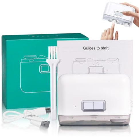 Elektrischer Nagelknipser Baby mit Licht Automatischer Sicherheitsstopp, Sicherer Baby-Nagelknipser, USB Wiederaufladbarer Nagelknipser, Tragbarer Nagelknipser für Baby Kinder Erwachsene (B)