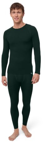 DANISH ENDURANCE Merino Thermounterwäsche Set Herren, Mittelschwer 180 g/m² | Merino Funktionsunterwäsche Set, Warm, Atmungsaktiv, Geruchshemmend, für Skifahren, Wandern und Wintersport