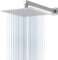 Soffione Doccia Voolan Rain con Braccio di Estensione, Soffioni Doccia a Pioggia in Acciaio Inossidabile, Soffione Doccia Quadrato ad Alto Flusso (Soffione Doccia 25cm, Braccio Doccia 40.5cm)
