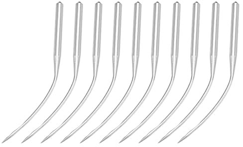 VGOL 10 Aiguilles Lot de Courbes pour Machine à Coudre à Point Invisible LWx6T LWx2T 80/12 Aiguilles Adaptées Aux Machines à Coudre Portable pour Ourlet Invisible Machine à Point Invisible