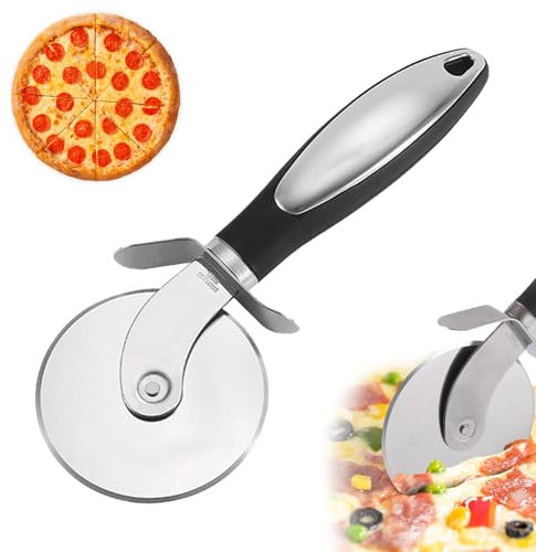Pizzaschneider,Pizzaroller,Pizza Cutter,Pizza Schneider,Pizza Roller,Premium Pizzaschneider,Pizzaroller aus Edelstahl,Superscharfer Pizzaschneider,Leicht zu schneiden und zu reinigen