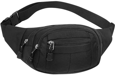 Bumbag Waist Bag, Adjustable Waist Fanny Pack for Men Women, Belt Bags Bum Bag for Biking Running Marathon Jogging Traveling Outdoors