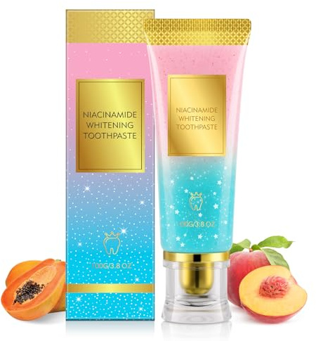 Niacinamide Sbiancamento Dentifricio,Radiante Niacinamide Dentifricio -Formula Naturale Delicata Per Sbiancamento Dei Denti E Gomma Completa Cura Orale,Rimozione Intensiva Delle Macchie,Respiro Fresco
