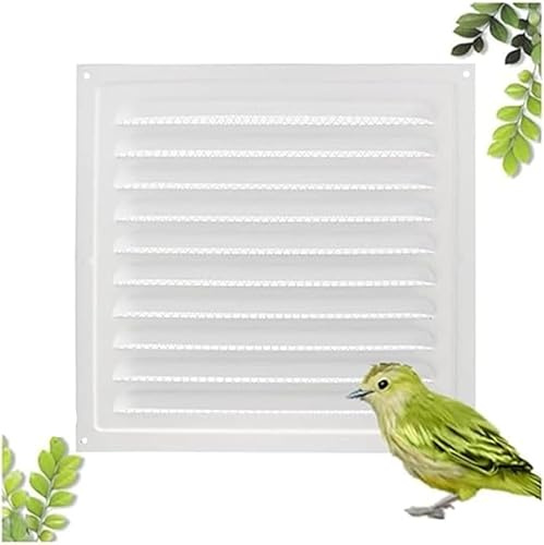 Cubierta de ventilación de metal blanco, Granmagazz rejilla de ventilación, cubierta de ventilación de metal, rejilla de ventilación para chimenea, ventilación con mosquitera para cocina y baño, 20 x