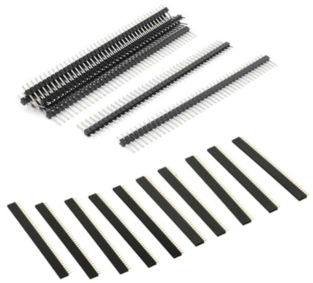 LIGIGWASH 20PCS Single Row Male and Female Header Pins Kit Pin Breakaway Pcb Board Connectors for Shield Electric Connector for Computer and Breadboard Projects