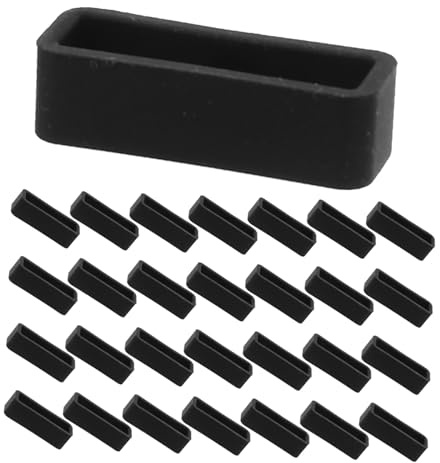 iplusmile 50pièces Boucle de Bracelet de Montre Silicone Accessoires de Rechange pour Bracelets de Montre Adaptés pour Activités Sportives Utilisations Quotidiennes