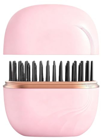 Brosse Lisseuse Sans Fil Mini Fournitures de Coiffure Portable | Peigne Chauffant Lisseur Pour Femmes Filles Professionnelles Occupées Mariées Salon Vacances Mariage Maison Soirée
