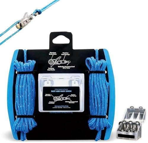 Praisety Rope Adjuster Rope Roller cuerda tensor de cuerda petz, No More Knots The Ultimate Outdoor Rope Adjuster, Cord Tightening and Cinching Tool for Outdoor Camping Boating Guy Lines
