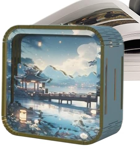 Puzzle en bois éclairé - Kit d'artisanat pour lampe d'art de bricolage, veilleuse de bureau à LED, modèle illusion décorative créative | Chambre de salon maternelle Comod