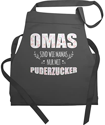 Shirtracer - Schürze - Oma Erwachsene - Omas sind wie Mamas nur mit Puderzucker - Geschenk Omi