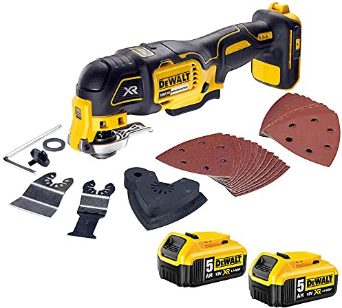 DeWalt DCS355N 18V Oscillating Multi-Tool with 2 x 5Ah DCB184 Batteries