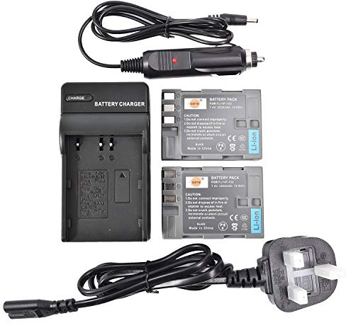 DSTE 2x NP-150 Rechargeable Battery + Travel Charger Compatible for Fuji FinePix S5 Pro, FinePix IS Pro Digital Camera
