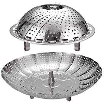 WERTYT Cuiseur à légumes pliable avec insert vapeur, panier vapeur pour légumes, casseroles et différentes cuisines