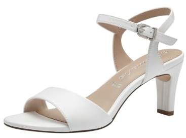 Tamaris Donna sandalo con tacco a stiletto bianco 36 EU