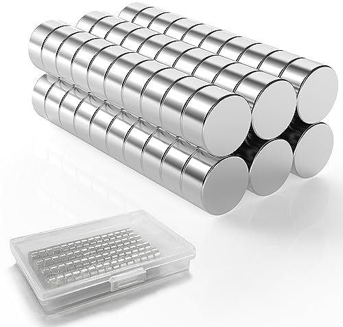 LISOPO 60 Neodymiummagneter 5 x 3 mm - små och starka minimagneter för magnetisk tavla, anslagstavla, kylskåp och hantverk