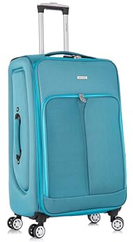 29 Large Suitcase Super Lightweight 20% Expandable 4 Wheels Spinner Soft Shell Check in Luggage for 23kg