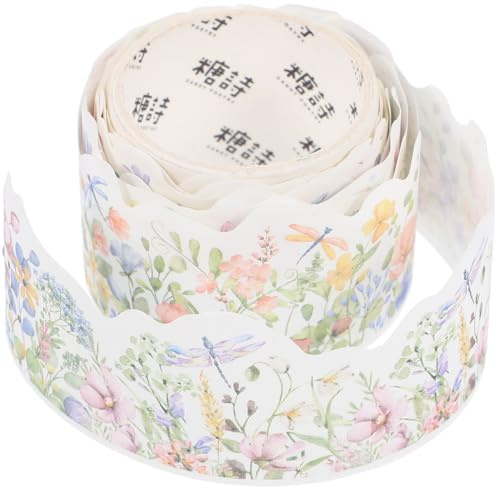 MUCKLILY Vintage Blumen Washi Tape 4M X 1.34 Zoll - Dekoratives Scrapbooking Band Für Diy Bastelprojekte Und Handgemachte Tagebücher