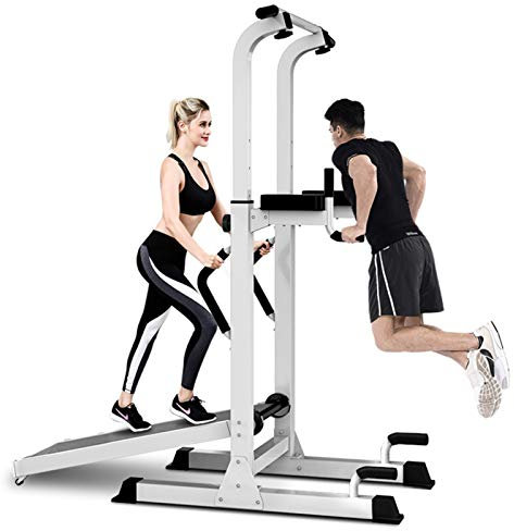 Dip-Station, verstellbare Klimmzugstange für Heim-Fitnessstudio, Krafttraining, Trainingsgeräte mit Laufband-Design, unterstützt bis zu 300 kg