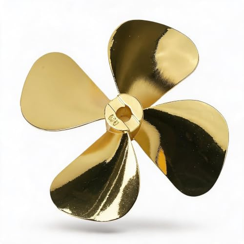 CARMOTTER Propeller mit 4 Flügeln aus Zinklegierung für RC-Boot, Volleintauchpropeller, Modellbauzubehör, Luftschraube, D60 mm rechts)