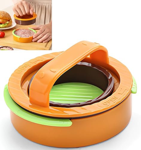 syiyunran Pressa per Hamburger Attrezzo - 1 Pezzo, Arancione, Stampo Hamburger, Utilizzabile Anche Preparare Vegetariani Maker Burgher Stampi Macchina Smash Burger Press Cucina Casalinga