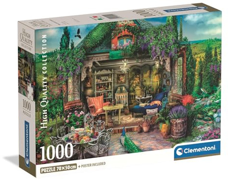 Clementoni - Puzzle pour Adultes 1000 Pièces, HQC Wine Country Escape Compact Box, Fabriqué en Italie, 39951