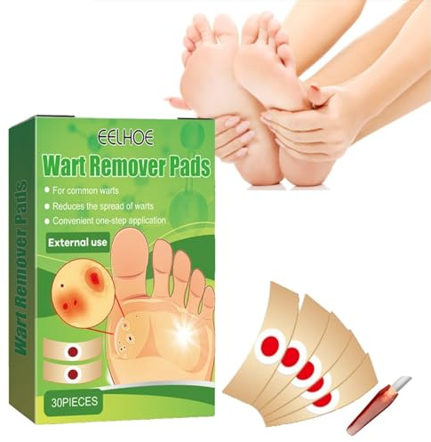 Wart Remover 30 Pads,Effective Deep Verruca Treatment for Hands and Feet,Pain Free and Non Irritating Patches for Plantar Wart Corn Removal and Repair Skin,Plantar Wart Remover for Adults and Kids